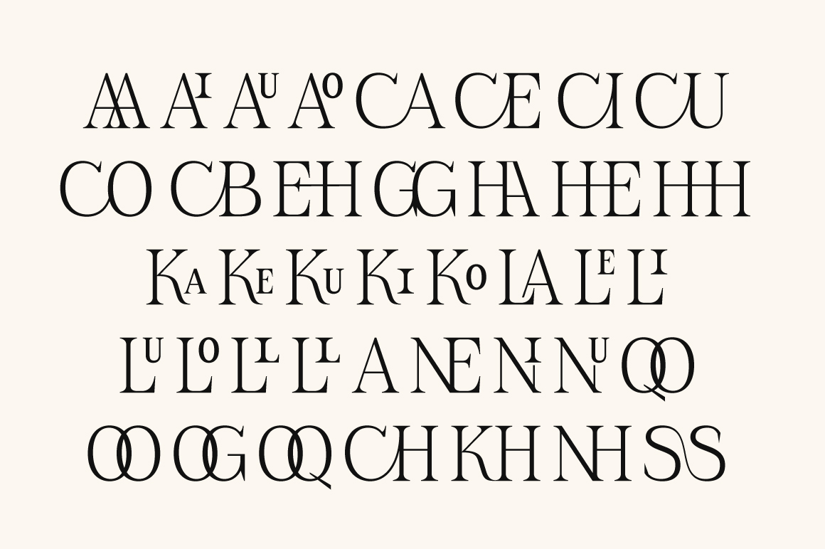 Asvata-Preview-Unique-Ligatures-Combination