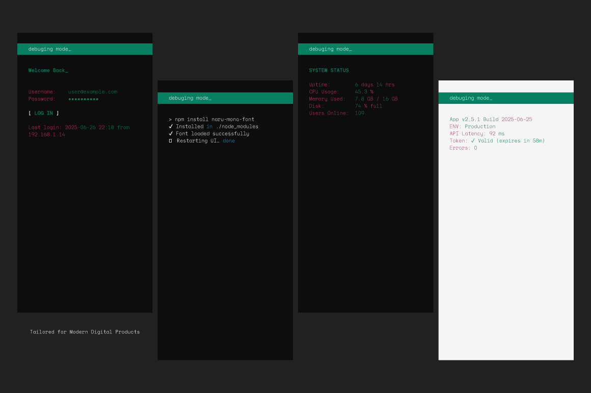 Naru-Mono-Preview-Debuging-Mode-Used