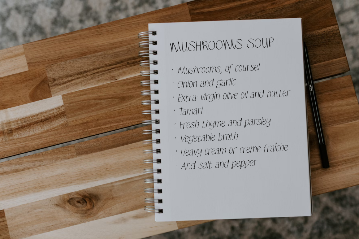 Sketsa-Handdrawn-Preview-Mushroom-Soup-Menu