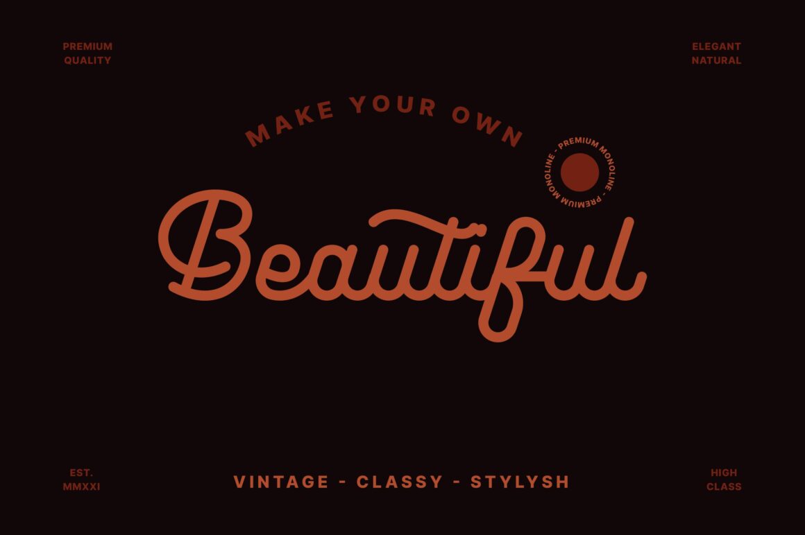 Monoline Script Font