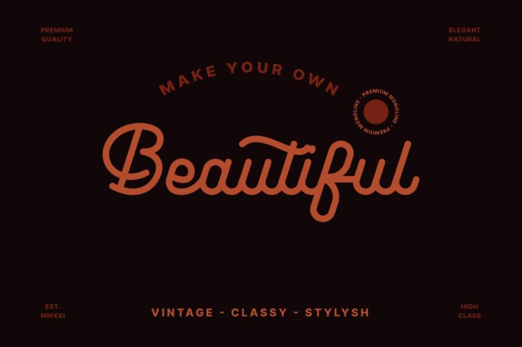 Monoline Script Font