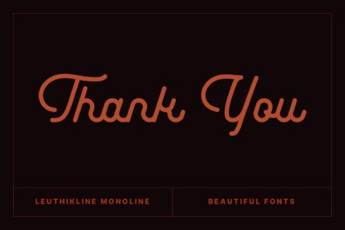 Monoline Script Font