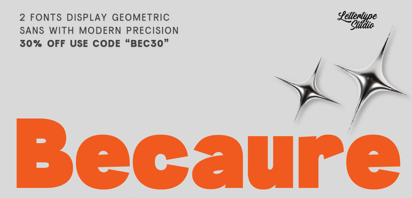 Becaure Hero Cover Lettertype Studio - Dekstop