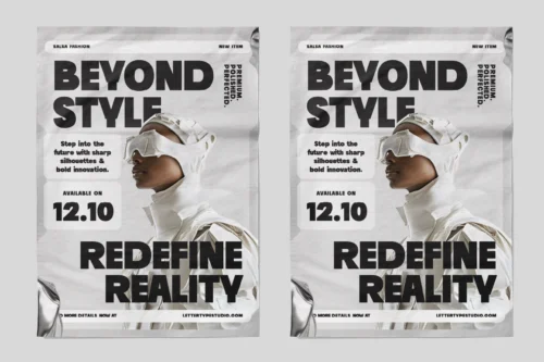 Becaure-Y2K-Silver-Poster