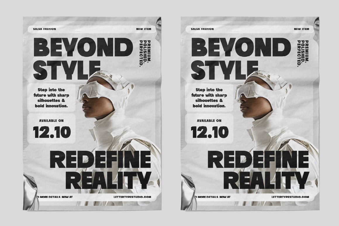 Becaure-Y2K-Silver-Poster