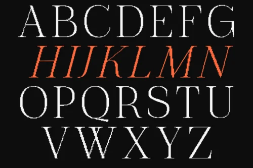 serif-font-uppercase-character-set