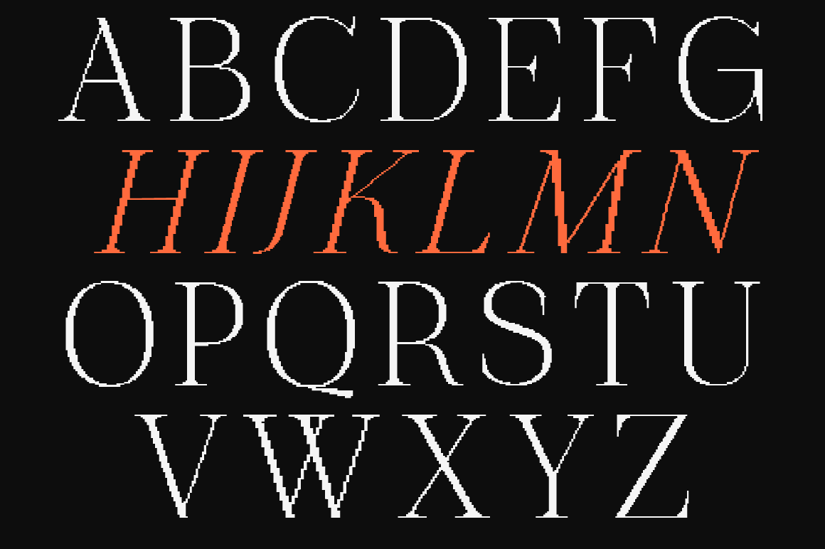 serif-font-uppercase-character-set