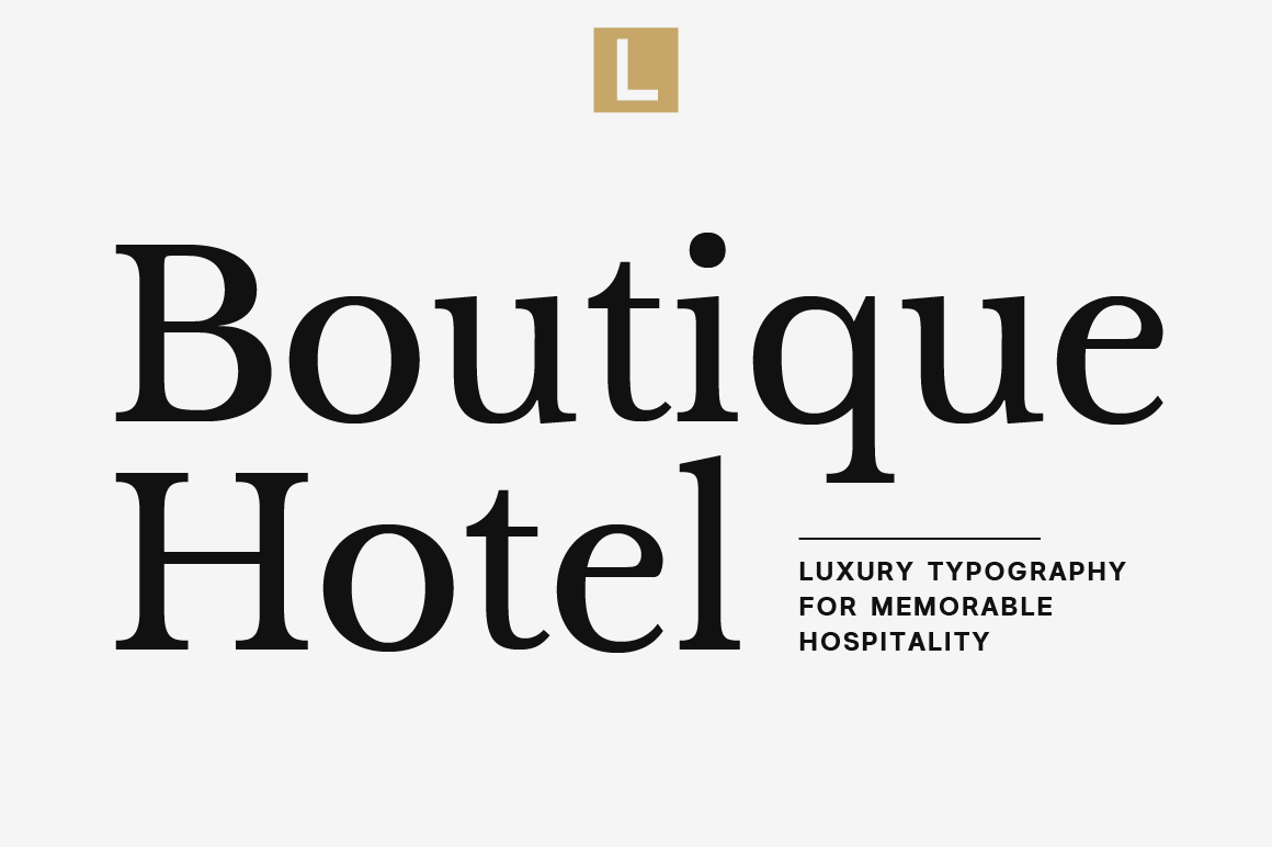 Best Fonts for Boutique Hotels Luxury
