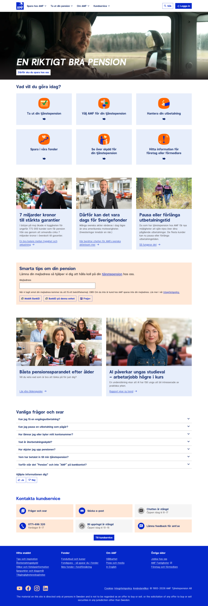 AMF Pension Sweden Official Website