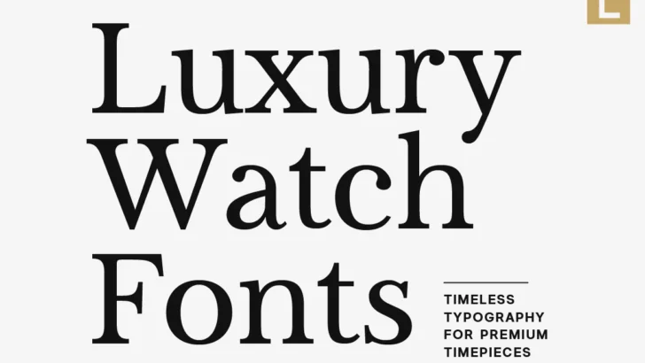 Luxury Watch Fonts